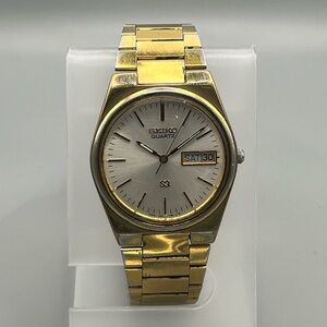Vintage Seiko Quartz Day-Date Gold-Tone Watch